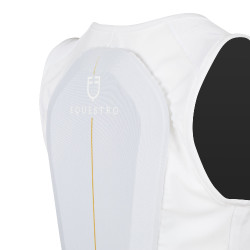 Gilet de protection niveau 2 avec poitrine rembourrée enfant Equestro Blanc