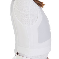 Gilet de protection niveau 2 avec poitrine rembourrée enfant Equestro Blanc