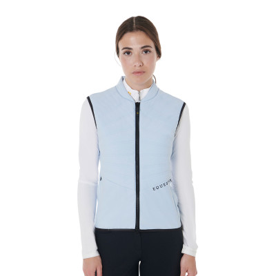 Gilet ajusté en tissu technique femme Equestro Bleu ciel