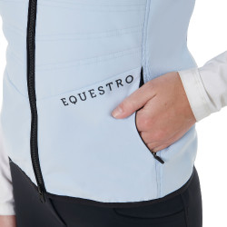 Gilet ajusté en tissu technique femme Equestro Bleu ciel Gilet ajusté en tissu technique femme Equestro Bleu ciel