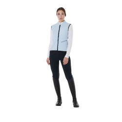 Gilet ajusté en tissu technique femme Equestro Bleu ciel Gilet ajusté en tissu technique femme Equestro Bleu ciel