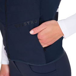 Gilet ajusté en tissu technique femme Equestro Marine blazer Bleu marine