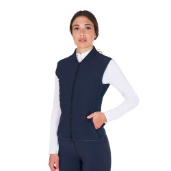 Gilet ajusté en tissu technique femme Equestro Marine blazer Bleu marine