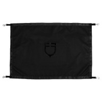 Porte de box avec logo en silicone Equestro Noir / noir