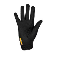 Gants unisex en tissu technique et maille Equestro Noir Gants unisex en tissu technique et maille Equestro Noir