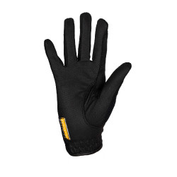 Gants unisex en tissu technique et maille Equestro Noir