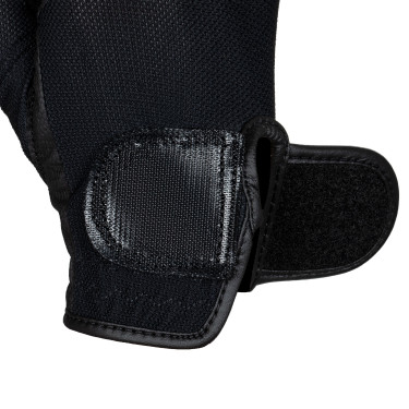 Gants unisex en tissu technique et maille Equestro Noir