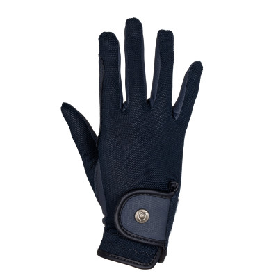 Gants unisex en tissu technique et maille Equestro Marine