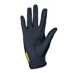 Gants unisex en tissu technique et maille Equestro Marine Bleu marine