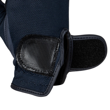 Gants unisex en tissu technique et maille Equestro Marine Bleu marine