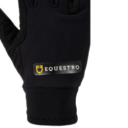 Gants unisex en polaire Bormio Equestro Noir