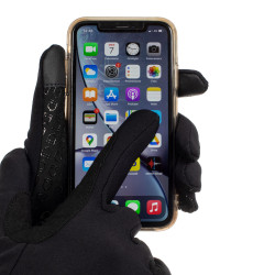 Gants unisex en polaire Bormio Equestro Noir