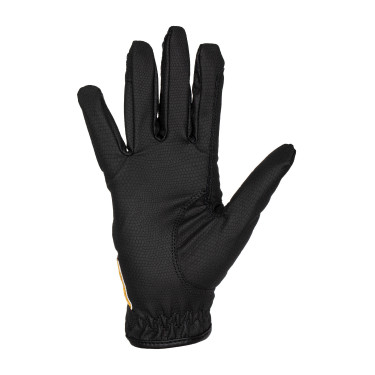 Gants unisex en cuir synthétique doux avec fermeture velcro Equestro Noir Gants unisex en cuir synthétique doux avec fermeture velcro Equestro Noir