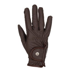 Gants unisex en cuir synthétique doux avec fermeture velcro Equestro Mocha Marron