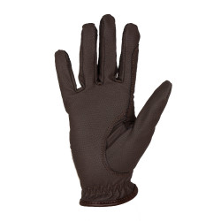 Gants unisex en cuir synthétique doux avec fermeture velcro Equestro Mocha Marron