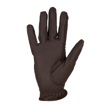 Gants unisex en cuir synthétique doux avec fermeture velcro Equestro Mocha Marron