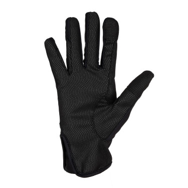 Gants femme en lycra spécial avec logo Equestro Noir