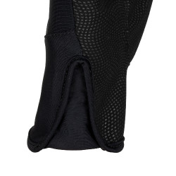 Gants femme en lycra spécial avec logo Equestro Noir