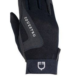 Gants enfant Sunny en tissu technique Equestro Marine Bleu marine