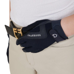 Gants enfant Sunny en tissu technique Equestro Marine Bleu marine