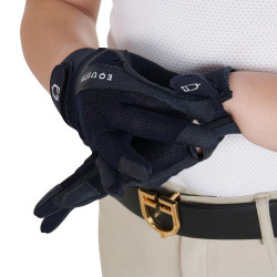 Gants enfant Sunny en tissu technique Equestro Marine Bleu marine
