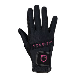 Gants en tissu technique avec logo multicolore Equestro