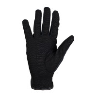 Gants en tissu technique avec logo multicolore Equestro Noir / blanc
