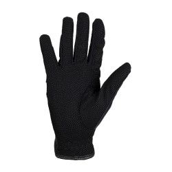 Gants en tissu technique avec logo multicolore Equestro Noir / blanc