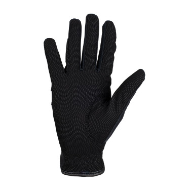 Gants en tissu technique avec logo multicolore Equestro Noir / blanc