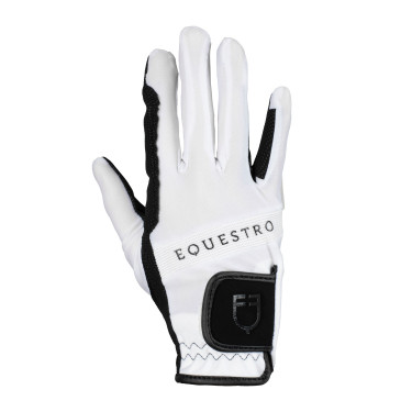 Gants en tissu technique avec logo multicolore Equestro Gants en tissu technique avec logo multicolore Equestro