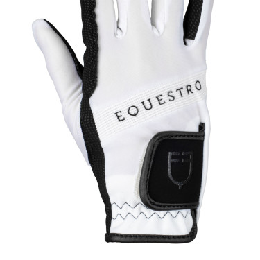 Gants en tissu technique avec logo multicolore Equestro Gants en tissu technique avec logo multicolore Equestro