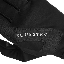 Gants en tissu technique avec doublure polaire Equestro Noir Gants en tissu technique avec doublure polaire Equestro Noir