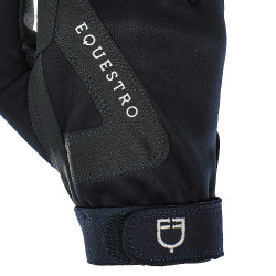 Gants en tissu technique avec doublure polaire Equestro Marine Bleu marine Gants en tissu technique avec doublure polaire Equestro Marine Bleu marine