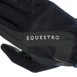 Gants en tissu technique avec doublure polaire Equestro Marine Bleu marine Gants en tissu technique avec doublure polaire Equestro Marine Bleu marine