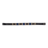 Frontal en cuir avec motif géométrique Polo H Equestro Noir