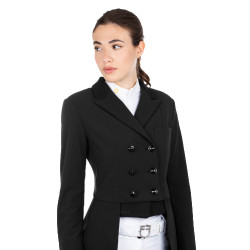 Frac de dressage de concours femme en tissu technique Equestro Noir Frac de dressage de concours femme en tissu technique Equestro Noir