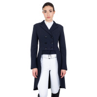 Frac de dressage de concours femme en tissu technique Equestro Marine Bleu marine Frac de dressage de concours femme en tissu technique Equestro Marine Bleu marine