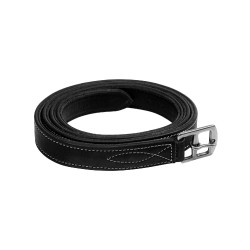 Étrivières en cuir doublé Equestro Noir