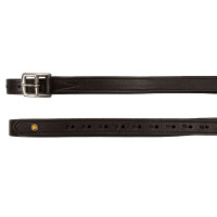 Étrivières en cuir double avec boucles courbées Equestro Marron foncé Étrivières en cuir double avec boucles courbées Equestro Marron foncé