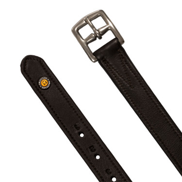 Étrivières en cuir double avec boucles courbées Equestro Étrivières en cuir double avec boucles courbées Equestro