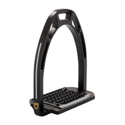 Étriers en aluminium avec plancher incliné Pro HPS Equestro Noir Étriers en aluminium avec plancher incliné Pro HPS Equestro Noir