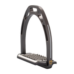 Étriers en aluminium avec plancher incliné Pro HPS Equestro Gris