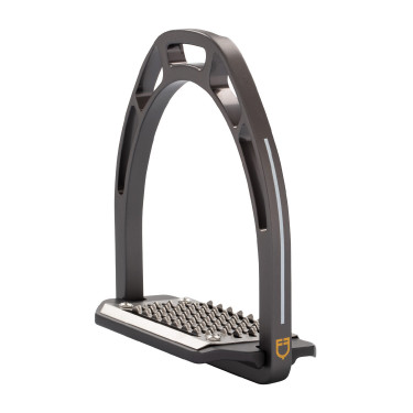 Étriers en aluminium avec plancher incliné Pro HPS Equestro Gris