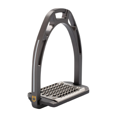 Étriers en aluminium avec plancher incliné Pro HPS Equestro Gris