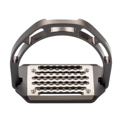 Étriers en aluminium avec plancher incliné Pro HPS Equestro Gris