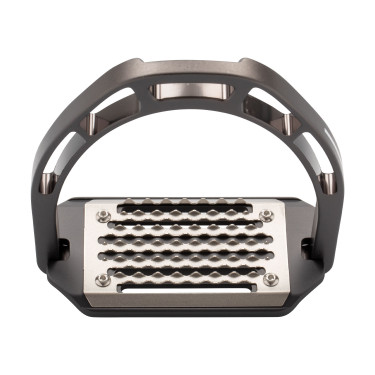 Étriers en aluminium avec plancher incliné Pro HPS Equestro Gris