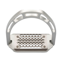Étriers en aluminium avec plancher incliné Pro HPS Equestro Argent