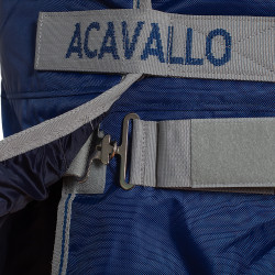 Couverture turnout imperméable en polyester 840D ripstop avec rembourrage 400g Acavallo Marine Bleu marine