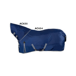 Couverture turnout imperméable en polyester 840D ripstop avec rembourrage 400g Acavallo Marine Bleu marine