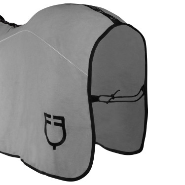 Couverture en polaire avec fermeture frontale à rabat GP Equestro Gris